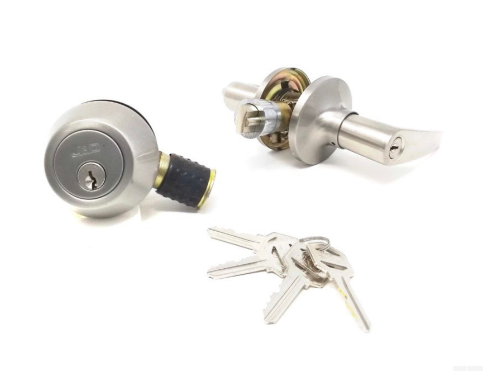 Mobile Home Lever Entry Lock and Deadbolt Set, Stainless Steel (2 Pack ...